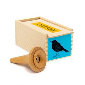quelle est belle compagnie - appeau individuel soufflé merle noir (en coffret bois)