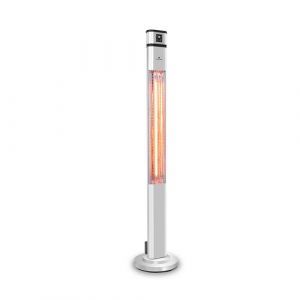 Parasol chauffant Blumfeldt Heat Guru Plus - Radiateur infrarouge extérieur avec télécommande - 2000W - argent
