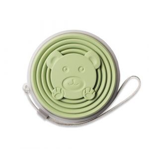 Gobelet Pliable Portable en Silicone FONGWAN Tasse Rétractable de Voyage avec Couvercle pour Camping Pique-Nique - Vert