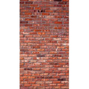 Red bricks, rideau imprimé Grand mur de briques rouge style hollandais 140x245 cm, 1 part