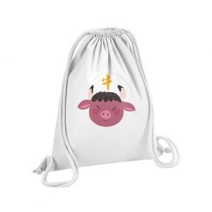 Fabulous Sac de Gym en Coton Blanc Boeuf Illustration Zodiaque Chinois 12 Litres
