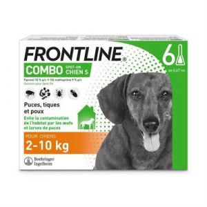 Frontline Combo chien  Antipuces antitiques pour chien S  210kg  6 pipettes