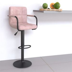 vidaXL Tabouret de Bar Siège de Pub Fauteuil Pivotant de Bar Tabouret de Comptoir Siège de Bistrot Chaise de Pub Maison Intérieur Rose Velours 334653