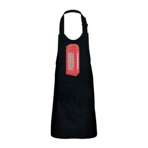 Fabulous Tablier Cuisine Enfant 2 Poches Noir Londres Cabine Téléphonique Rouge - Haut de gamme