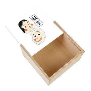 Boite Coffret en Bois - Fabulous - Kyogen Th&eacute;atre (11 x 11 x 3,5 cm)