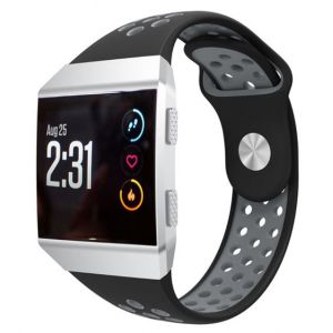 Strap-it Bracelet sport - compatible pour Fitbit Ionic (noir/gris)