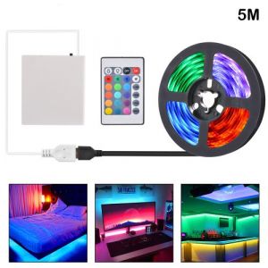 Couleur multi à piles de la bande lumière USB LED RVB 5m LD2057