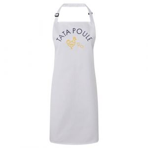 Fabulous Tablier Cuisine Premium Blanc Tata Famille Poule