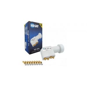 Hd404 lnb quad full hd 4k tête parabole 4 sorties 0,1db + 8 fiches f