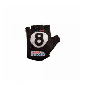 Gants velo enfant kiddimoto noir n°8 taille 5 ans (paire sous carte)