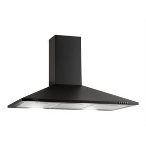 Klarstein Zugspitze 90 - Hotte - hotte d&eacute;corative - largeur : 90 cm - profondeur : 19 cm - extraction et recirculation (avec kit de recirculation suppl&eacute;mentaire) - noir