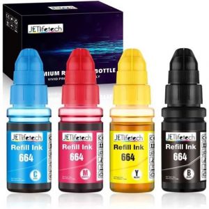 Cartouche compatible - 4 x Bouteilles d'encre compatible Epson Ecotank 664 pour Epson EcoTank Et-2500 Et-2550 Et-2600