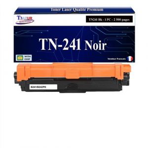 T3AZUR  -Toner compatible avec Brother TN241 Noire pour Brother MFC-9140CDN MFC-9142CDN MFC-9330CDW MFC-9332CDW MFC-9340CDW MFC-9342CDW MFC-9330CDW