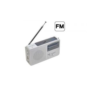 Lampe-torche portative multifonctionnelle solaire / à manivelle de puissance de dynamo led avec la radio d'am / fm et le chargeur de téléphone portabl