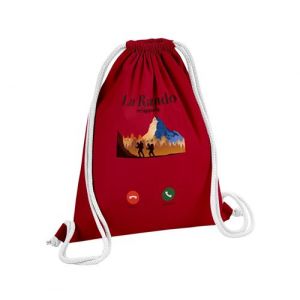 Fabulous Sac de Gym en Coton Rouge La Rando M'Appelle 12 Litres