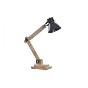 Lampe de bureau DKD Home Decor M&eacute;tal Bois de manguier 50 W 50   15   65 cm