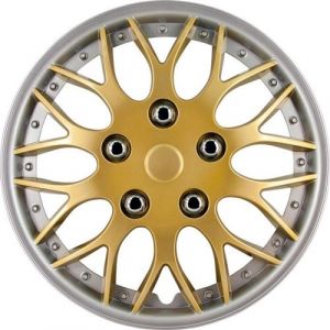 AutoStyle enjoliveurs Missouri 14 pouces ABS or / argent lot de 4