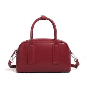 Portefeuille et sac &agrave; main en cuir pour femme rouge