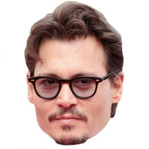 IMPRESSION DIRECT Masque en carton 2D Johnny Depp - Acteur - Taille A4