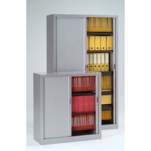 Armoire Monobloc H 70xL 80xP43 cm 1 Tablette Gris (7035) Rideaux Gris