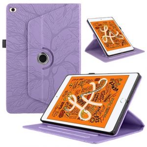 &Eacute;tui FOXDOCK &agrave; rabat rotatif &agrave; 360&deg; pour iPad Mini 1/2/3/4/5 , r&eacute;sistant aux chocs et dot&eacute; d'un support vertical-Violet