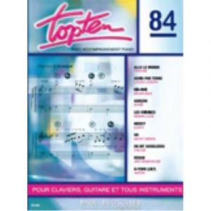 Partitions vari&eacute;t&eacute;, pop, rock... PAUL BEUSCHER PUBLICATIONS TOP TEN N&deg;84 - PVG Piano voix guitare