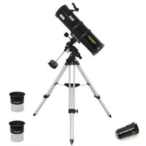 Omegon - t&eacute;lescope omegon 150/750 eq4 et monture equatoriale type d et vis&eacute;e polaire et oculaires et barlow