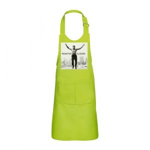 Fabulous Tablier Cuisine Enfant 2 Poches Vert Mohamed Ali Boxer De Legendes - Haut de gamme