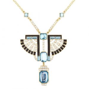 collier pharaon doré strass topaz adulte - widmann 03576