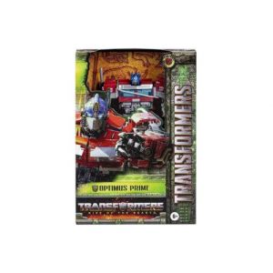Coffret transformers rise of beasts : optimus prime 15 cm - robot transformable en camion en 20 etapes + 1 carte offerte