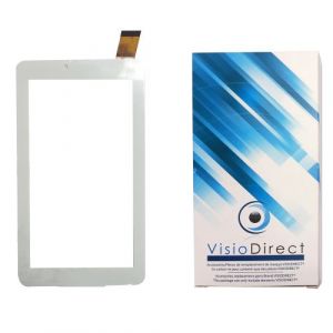Visiodirect® Vitre ecran tactile pour LOGICOM L-IXIR TAB 701 3G 7" tablette blanche