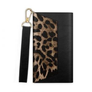 Etui Portefeuille pour iPhone 12 / 12 Pro Motif L&eacute;opard avec Dragonne IDEAL OF SWEDEN L&eacute;opard noir