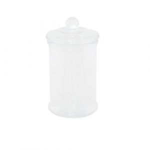 bonbonnière verre avec couvercle 14.6cm - chaks 1254