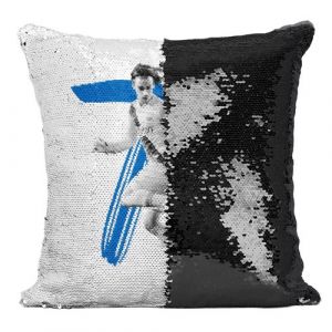 Fabulous Coussin avec Housse Sequin - Paillettes Noir Antoine Griezmann [40 x 40 cm]