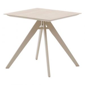 Hesp&eacute;ride - Table de jardin carr&eacute; en aluminium 2 places TERZANO - Vanille et argile - Terzano