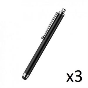 Grand Stylet x3 pour ALCATEL A3 XL Smartphone Tablette Ecrire Universel Lot de 3 (OR)