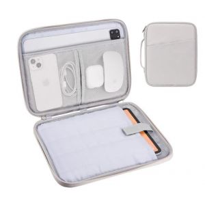 9-11 Sac de Tablette Housse de Tablette 9-11 Pouces Sacoche gris Pour iPad Pro 11-in (M4), iPad 10.9 (10th Gen), iPad Air 11-in (M2), Galaxy Tab S9/S8