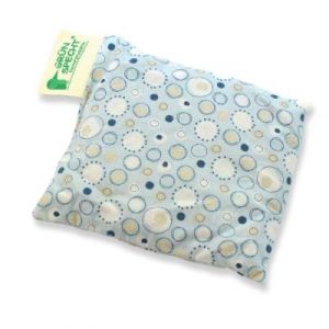 Traubenkern-kissen 12x12 cm kreise hellblau