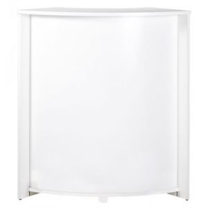Meuble Comptoir Bar 96 cm Blanc 3 Niches - Blanc - L 96.7 x l 44.9 x H 104.8 cm