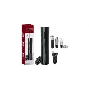 Ouvre-bouteille de vin noir costume​ &eacute;lectrique rechargeable automatique tire-bouchon ouvre-bouchon accessoires de cuisine