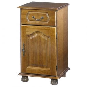 Confiturier Ch&ecirc;ne Rustique 1 Porte 1 Tioir 2 Niches L 44.2 H 77.2 P 41 cm - L 44.2 x l 41 x H 77.2 cm