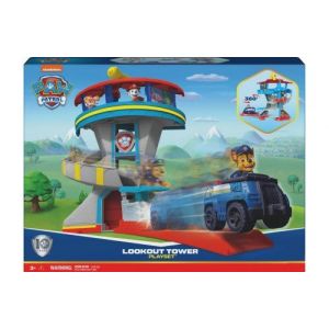 Coffret pat patrouille - quartier général 50.8 cm de haut + 1 véhicule + chien chase - voiture - set qj et figurine + 1 carte tigre