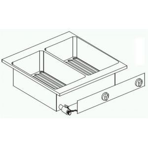 Friteuse Encastrable Drop In 5,5 kW   1 ou 2 Cuves 10 L   Combisteel