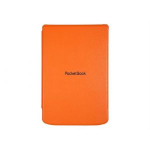 PocketBook - Étui à rabat pour lecteur eBook - cuir imitation PU, coton, plastique - orange - pour PocketBook Verse, Verse PRO