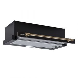 Hotte aspirante - Klarstein Vilhelmine - Hotte rétro - 60cm - 332m³/h - 64dB - Éclairage LED - Noir