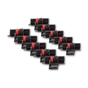 vhbw 10x Rouleaux d'encre noir-rouge compatible avec Ibico 1245 calculatrice de poche, caisse enregistreuse