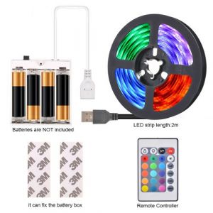 Couleur multi de bande lumière la USB LED RVB à piles 2m LD1986