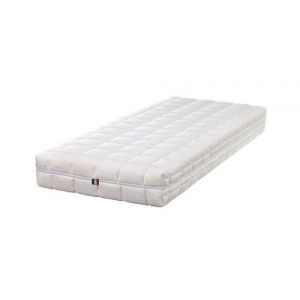 Matelas face latex 75 kg/m3 face mémoire de forme 65 kg/m3 120x190 x 20,5 cm souple + oreiller visco - spécial sommier electrique - déhoussable houss
