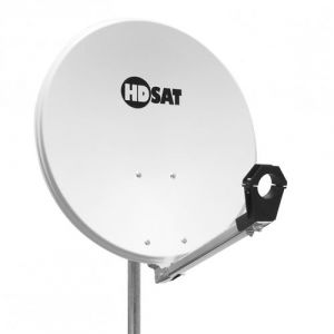 hdsat parabole satellite aluminium blanche 60cm avec support lnb idéal astra eutelsat