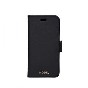 dbramante1928 New York - Étui à rabat pour téléphone portable - cuir Saffiano pleine fleur - noir nuit - pour Apple iPhone 6, 6s, 7, 8, SE (2e génération)